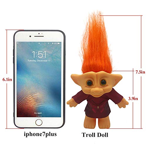 Muñeco Troll Vintage Yintlilocn 7.5 pulgadas miniatura 5