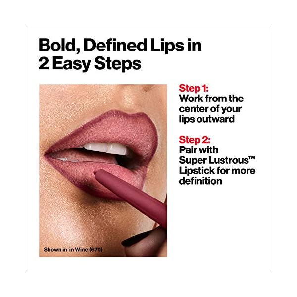 Revlon ColorStay Lip Liner, Lip Makeup Stocking Stuffers for Women, With Built-In Sharpener, Longwear Rich Lip Colors, 630 Nude, 0.01 oz