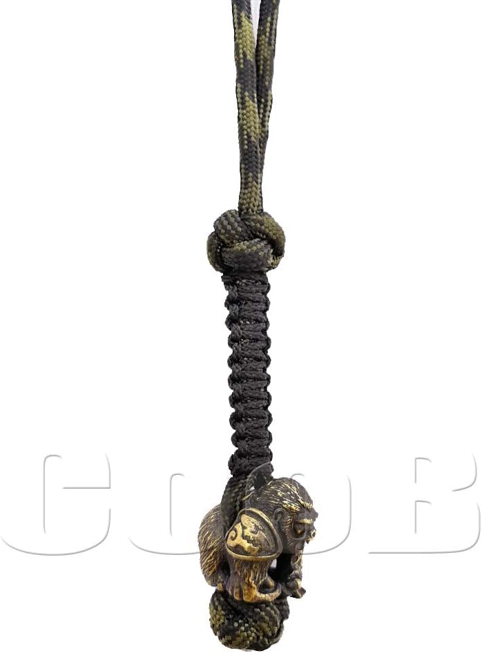 CooB EDC Paracord Knife Lanyard with Hand Casted Solid Metal Paracord Bead Charm Pendant Animals Collection, Custom Paracord Lanyards for Knives (Gorilla) : Sports & Outdoors
