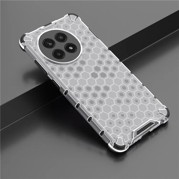 Image of Hard PC Back Case Cover for Oneplus 13R Honeycomb Pattern Anti Slip Ultra Thin Shockproof Reinforced Corners (Polycarbonate|Clear)