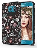 ShinyMax Galaxy S6 Case with Floral Design,Samsung S6 Phone Case, Hybrid Dual Layer Armor Protective...