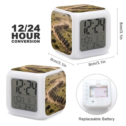 Reloj despertador sin cables con alarma de repetición para el hogar 3