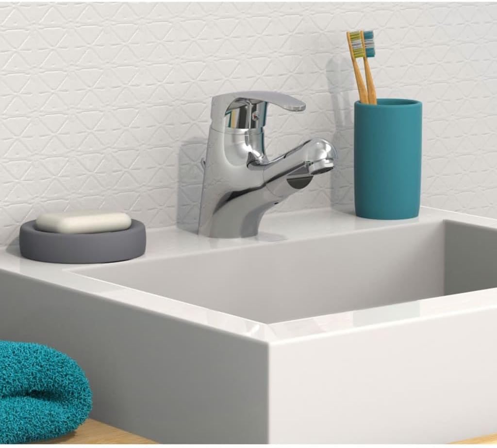 Desen teknik ki montre dimansyon lavabo EISL Vico aasin tiyo