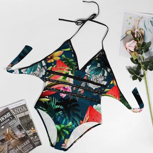 Monokini fleur de melon d'eau idéal pour vos journées spa et plage - 3