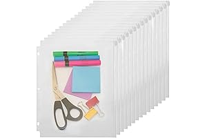 Transparent 3-Hole Binder Pouch for Effortless Organization