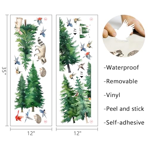 Vinilo decorativo Animales Bosque en acuarela Mfault miniatura 2