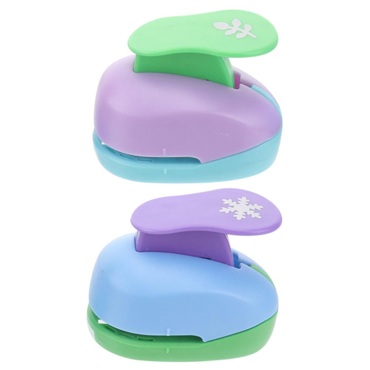 Uonlytech 4 Set Puncher Per Carta Fustellatrice Diy Puncher Portatile Per Scrapbooking E Attività Casual 2 Pezzi*4