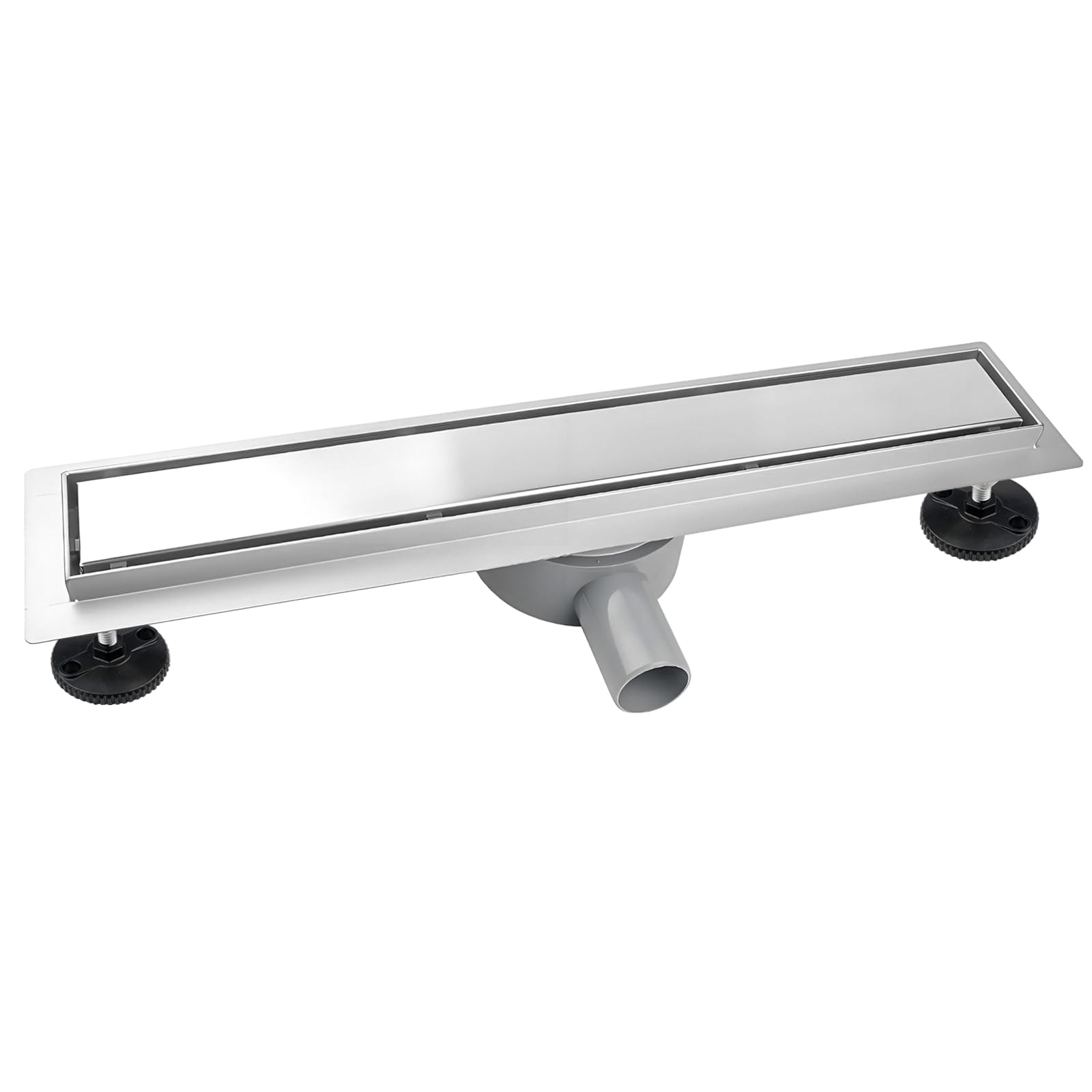 Canaleta de Ducha 70cm, 2 en 1 Desagüe Ducha INOX con Sifón 360° | Plateado,304 Inox, Kit Completo, Filtro Antiolores y para Cabello,Insertable en Azulejos, Drenaje Rápido, Fácil de Limpiar