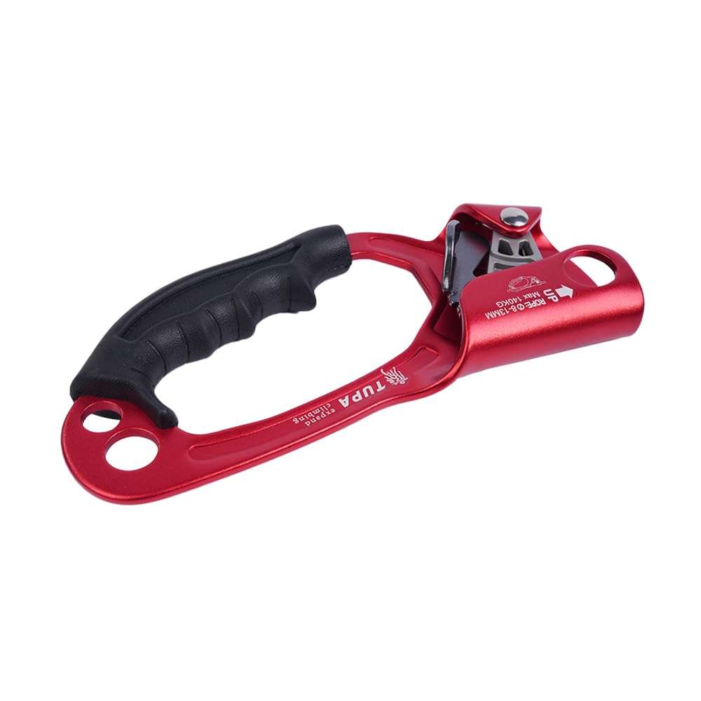 Left Hand Ascender Rope Clamp for 8-12mm Rope Rock Climbing Arborist Rappelling Gear