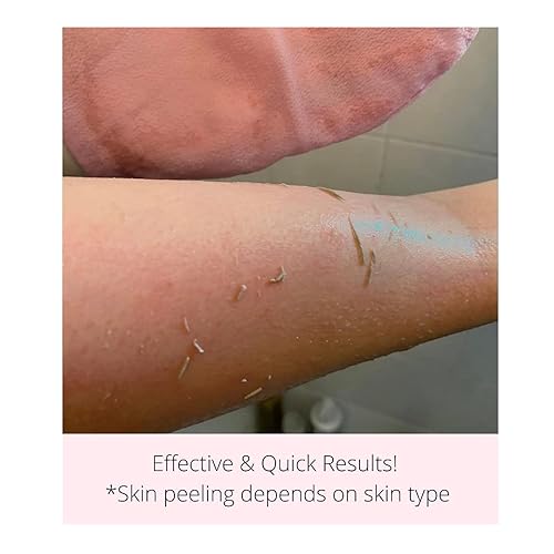 Miniatura 5 de DEWYGLO Dewyglo - Guante exfoliante (rosa), fabricado con 100 % viscosa, un guante corporal exfoliante de fibra biodegradable es reutilizable, suave