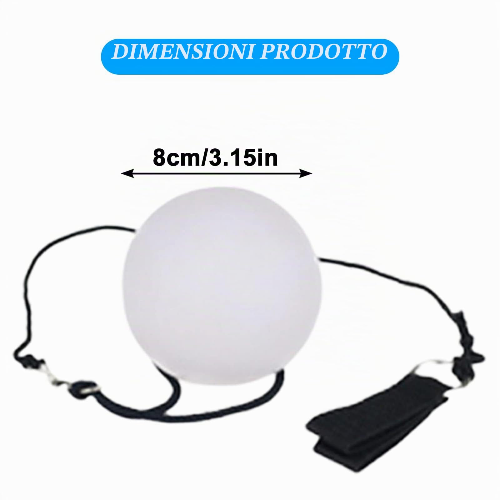 Palle a LED Poi: Set di 2 Ball LED Glow con Effetto Arcobaleno e Stroboscopico, Migliorato per Principianti e Professionisti, Doppio Anello Regolabile