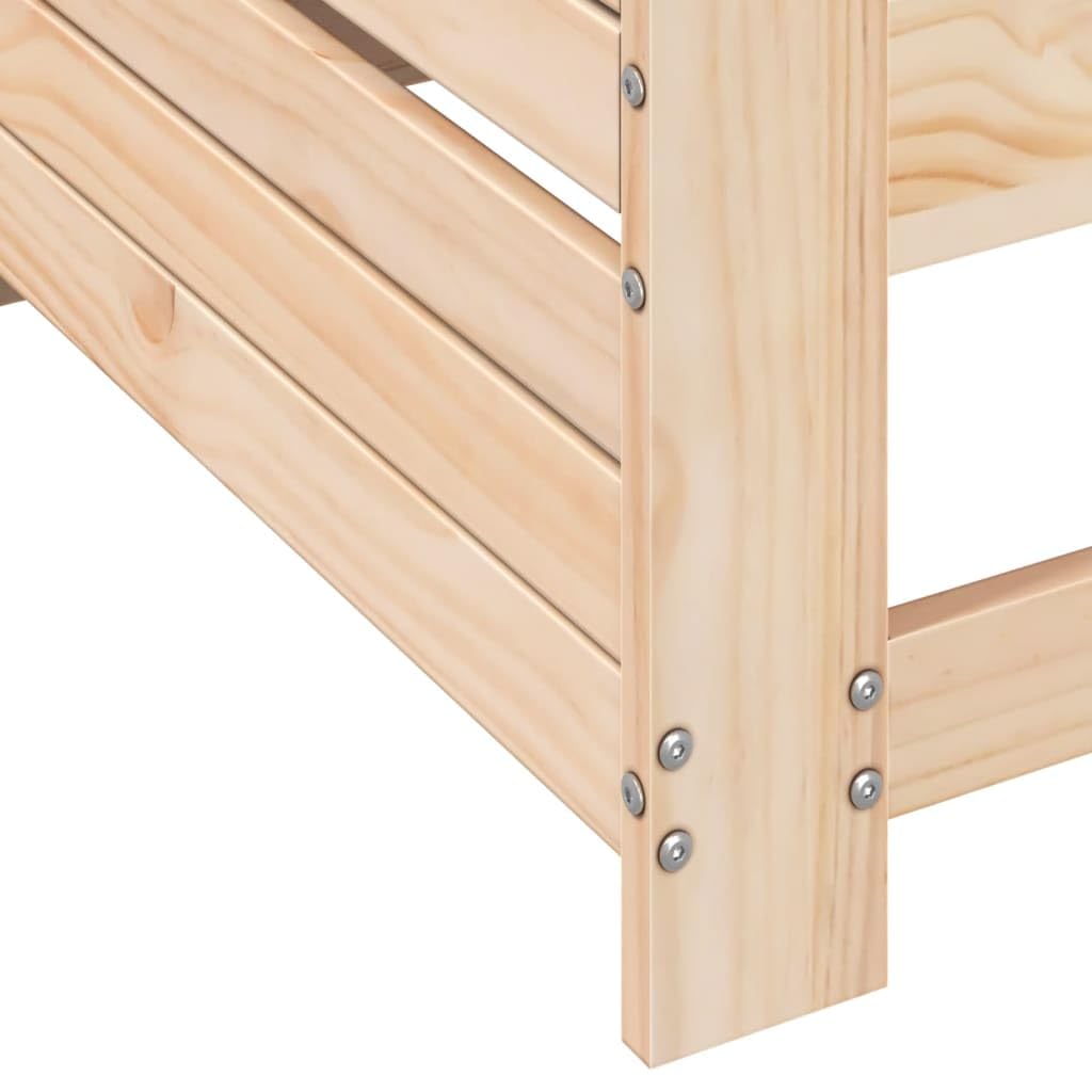 Canapé de Jardin modulable en Bois Massif de pin 69 x 62 x 70,5 cm, accoudoir et Dossier, Salon terrasse Patio, Fauteuil d extérieur sectionnel pour Lounge détente