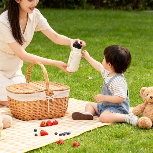 Image of Water Bottle Carrier Bag, 25oz 32oz Crossbody Water Bottle Holder with Adjustable Shoulder Strap, Sling Bag Sleeve Pouch Holder with Phone Pocket and Small Pocket for Walking Hiking Camping Gym