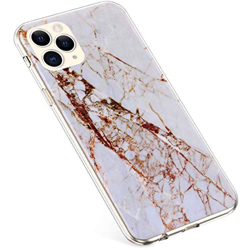 Uposao Custodia Compatibile con iPhone 11 Pro Max 6.5 Creativo Art Bling Change Colori Marble Design TPU Gel Silicone Protettivo Skin Custodia Protettiva Shell Case Cover,Crepa