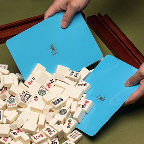Mezcladores de fichas para Mahjong azul set de 2 miniatura 3