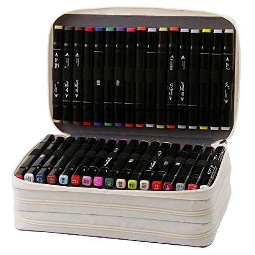 Image of 102 Slots Marker Pen Organizer Case w /Handle