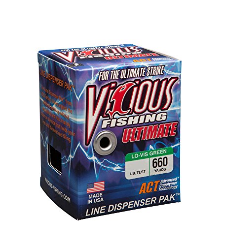 Vicious Fishing 10# Ultimate Line, Lo-Vis Green, 660 yd.