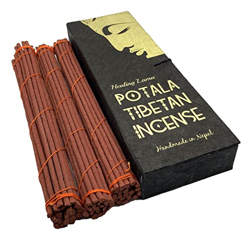 Healing Lama Potala Tibetan Traditional Meditation Incense. Large 3 Bundles Set. 60 Plus Sticks. 10 Inches Long.