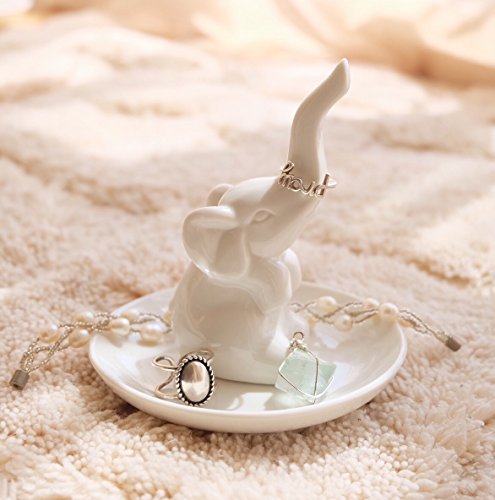 Image of PUDDING CABIN White Elephant Gifts for Women, Wedding Ring Holder Dish, Elephant Gifts for Women Mom Friends, Aunt, Sisters, Birthday Engagement Bridal Shower Mothers Day Xmas Gift