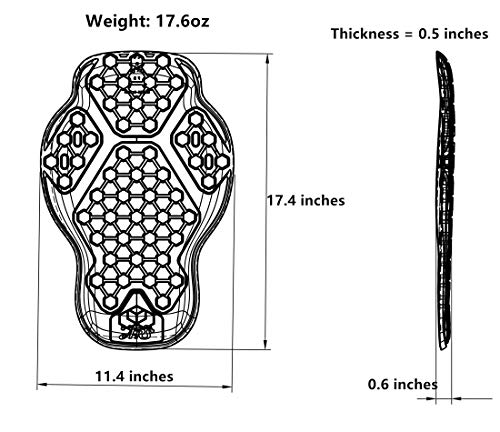 image for surlim Back Protector CE Insert Armor Motorcycle Jacket Replacement Pa