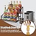 YQBRAO Coffee Syrup Rack Organizer, 3-Tier 12 Bottles Syrup Rack for Coffee Bar,Syrup Stand for Kitchen Coffee Station,Syrup Holder,Liquor Bottle Display Shelf