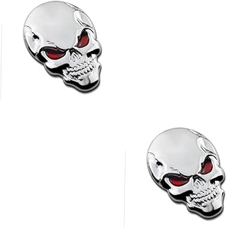 Milisten 2 Peças Decalques De Motocicleta Remolque Para Automóveis Adesivos 3D De Metal Adesivo De Carro Decalques Para Carros Emblema De Esqueleto De Carro Crachá Crânio Metal Logotipo De