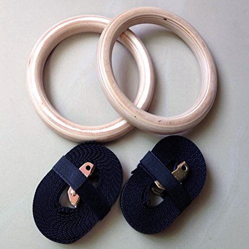 Anillas de Gimnasia Ajustables de Madera para Entrenamiento miniatura 5