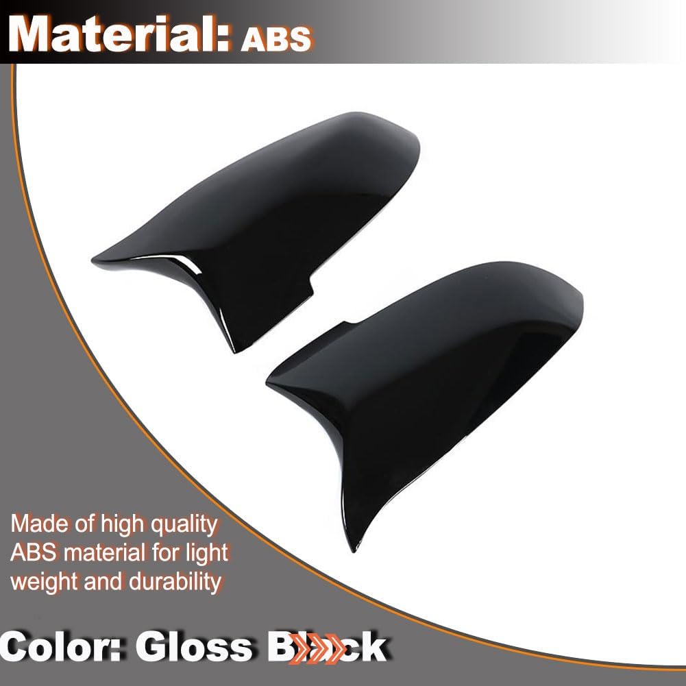 Gloss Black Mirror Cover Caps Fits for BMW F10 2014-2016 G30 2017 F12 F06 2014-2016 F01 F02 2013-2015 ABS Replacement Style Rearview Side Mirror Caps