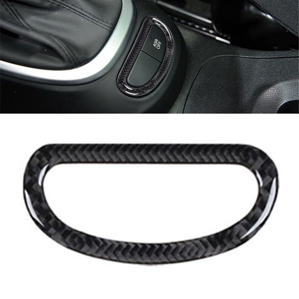 Pannello di copertura in fibra di carbonio per Fiat 500L 2014-2017, nero
