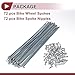 VekAuto 72 Set 14G Bicycle Spokes 180mm Bike Wheel Spokes Carbon Steel Galvanized Silver Tone