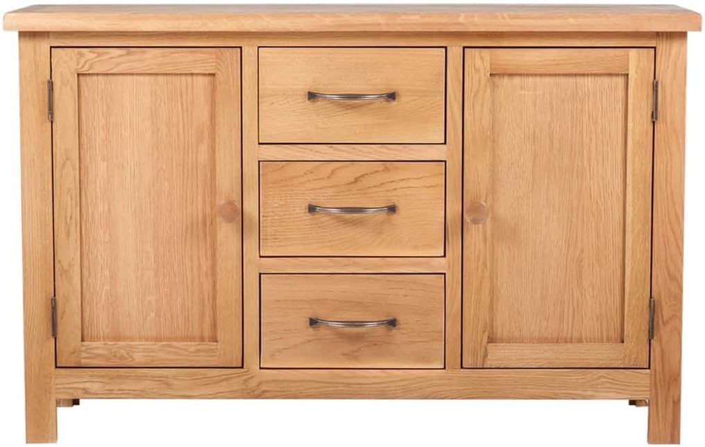 Sideboards and Buffets Cabinet with Storage Modern Decor with 3 Drawers Solid Oak Wood 43.3"x13.2"x27.6" (Color : A, Size : 43.3" x 13.2" x 27.6") (A 43.3" x 13.2" x 27.6")
