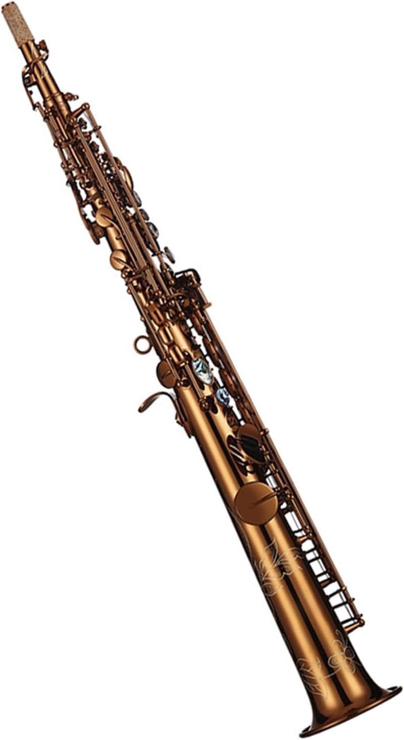 Zestaw dla początkujących saksofonu - B-flat Straight Pipe wysoki instrument dęty drewniany dla dorosłych - profesjonalny instrument wydajności dla początkujących