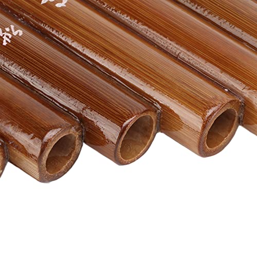 Eujgoov Pan Flute 15 tubos Pan Flaute G Tone Chinese Pan Pipe Instrument Bambu Pan Flauta para Inici