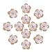 DECORA 12 Pieces Handmade Burlap Lace Flowers With Pearl for Wedding Decoration Craft Making and DIY Stuff Making