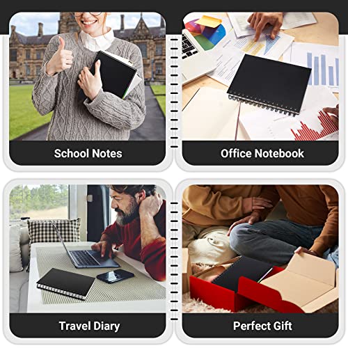 Eusoar Hardcover Spiral Notebook, 6 Pack A5 5.5"X 8.3", 5 Subject Notebook, 120 Sheets/ 240 Pages, Premium Thick 100Gsm, Large Journal Notebooks With Dividers For School Office Note Taking Gift #TOP6