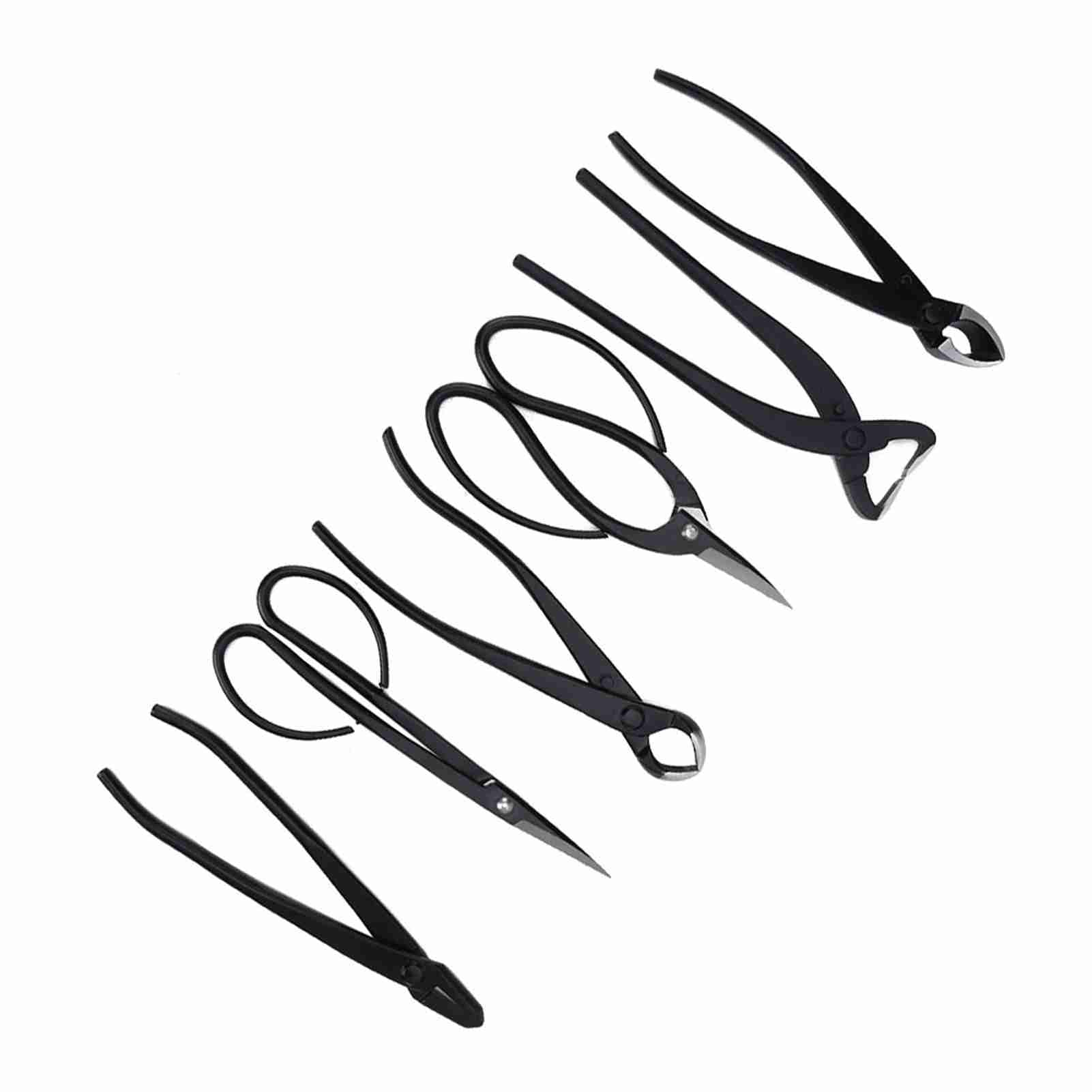 RIZGHWOY Kit de Herramientas para Bonsái de 6 Uds, Tijeras de Podar Profesionales con Bolsa de Almacenamiento para Jardinería, Poda, Aflojamiento del Suelo y Corte de Hojas