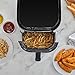 West Bend Compact Air Fryer 5-Quart Capacity with Digital Controls LCD Display and 10 Cooking Presets with Shake Reminder, Nonstick Frying Basket, 1500-Watts, Black