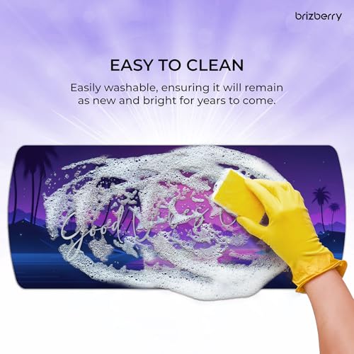 Image of Brizberry Extended Mouse Pad, Desk Mat, 740mm x 310mm x 3mm Large Printed Premium Anti Skid Rubber Base for Desktop Laptop Keyboard (DM Design 10)