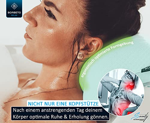 BORBETO® Serenity Ontspanningsset, 2-in-1, ontlast de wervelkolom voor 100% ontspanning, exclusieve, zachte en duurzame merkstof, badkussen + rugrol - Image 4
