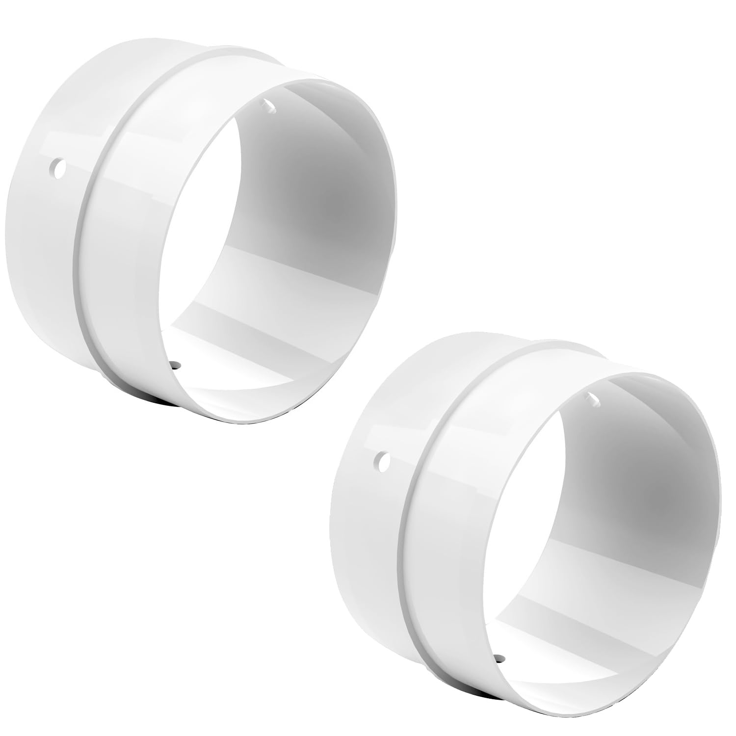Nesvent Men's White 2 X 100Mm Connector Plastic Round Connector 100Mm - 4 Inch To Connect Duct Pipe Or Flexible Ducting Hose -Tumbler Dryer – Cooker Hood