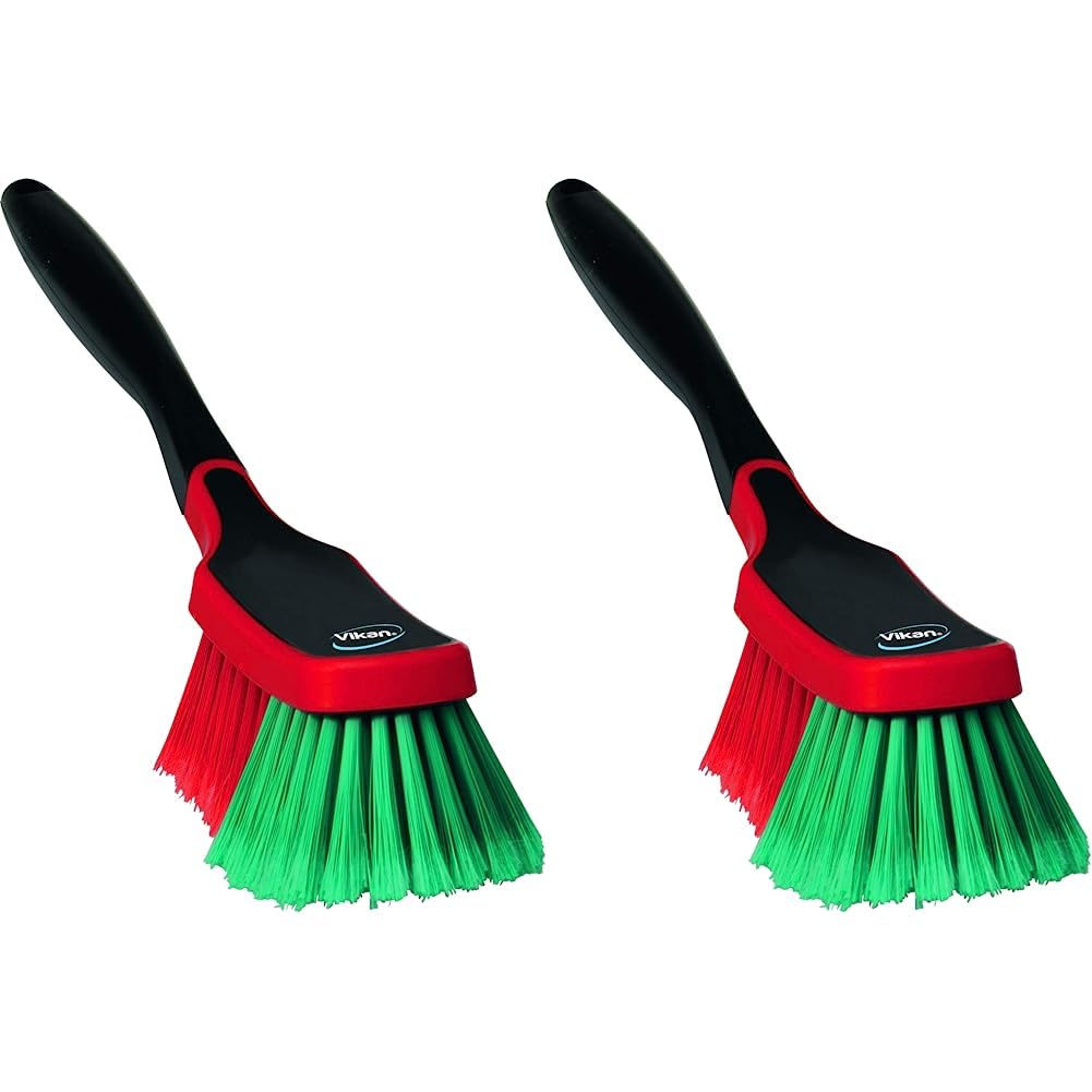 Vikan Multibürste/Felgenbürste, 310 mm, 290 mm, Weich/gesplisst, Schwarz (Packung mit 2)