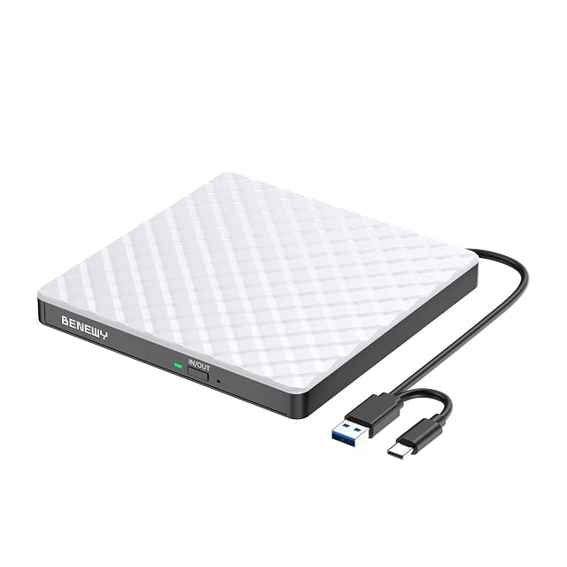 BENEWY External CD DVD Drive for Laptop USB 3 0 USB C CD Burner DVD CD ROM Drive