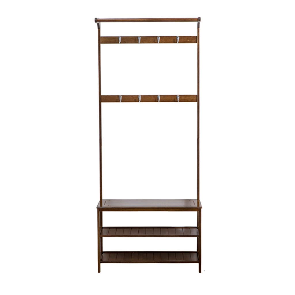 BEVANNJJ ZYY Retro Color Length 70cm Simple Corridor Shoe Rack Coat Rack  Floor Shoe Rack Hanger Combination Shoe Bench Living Room Hanger 170 X 31 X