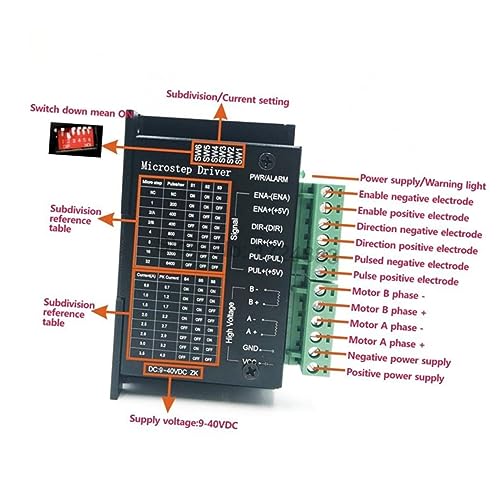 Controlador de motor paso a paso cnc micropasos version mejorada 3 piezas 6