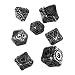 Metal Black Tech Dice Set (7 pieces)