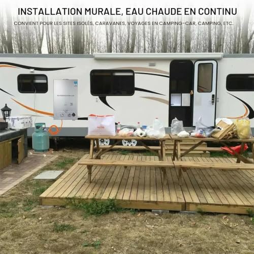 Chauffe-eau au Gaz Propane gpl 6L, 16kW Chauffe Eau Camping Car, chauffe-eau Instantané Sans Réservoir, Modes Hiver et Été, pour le camping, la Caravane et la Maison – vue 6