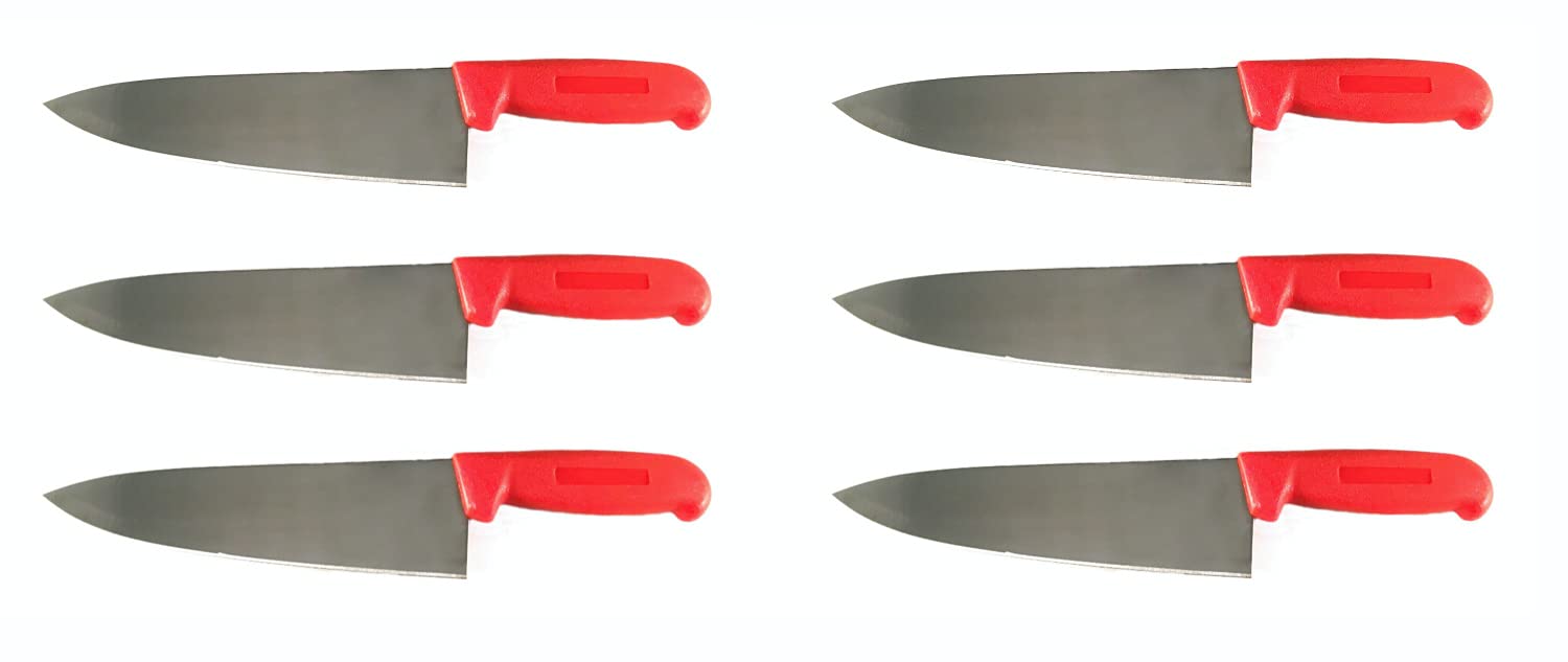 8" Chef Knife Assorted Colors and Packs - Razor Sharp Commercial Kitchen Cutlery - Cook's Knives (Mixed - 1 of Each Color) — Amazon image 12