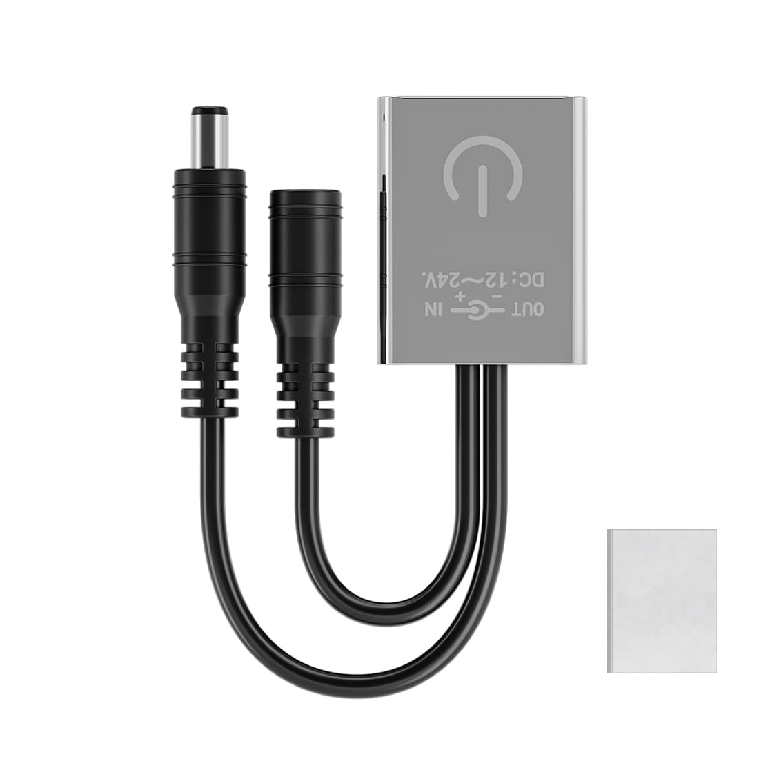 BTF-LIGHTING Mini Touch Dimmer Switch Brightness Adjustment Monochrome On/Off Touch Dimming Controller for Cabinet Light FCOB COB Bar 12/24VDC Max3A Silver (No Power or LED Strip)
