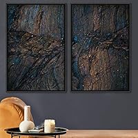 2 Piece Framed Canvas Wall Art Rock Formations Canvas Prints Home Artwork Decoration for Living Room,Bedroom - 16