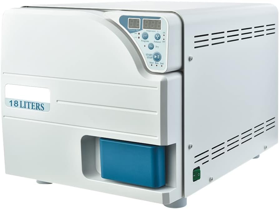 18L Autoclave High Pressure Temperature Steam Digital Screen with Drying Function Double Control Door Lock Machine Class N Automatic Temperature Control JCH-18